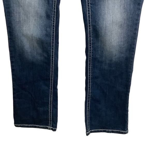 ZCO Jeans Angel Wings Embellished Rhinestones Boot Cuff Mid-Rise - Picture 3 of 12